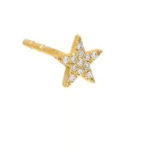 Adina Jewels (Or Adina Eden) DIamond Stud Threaded Earring 14k Gold